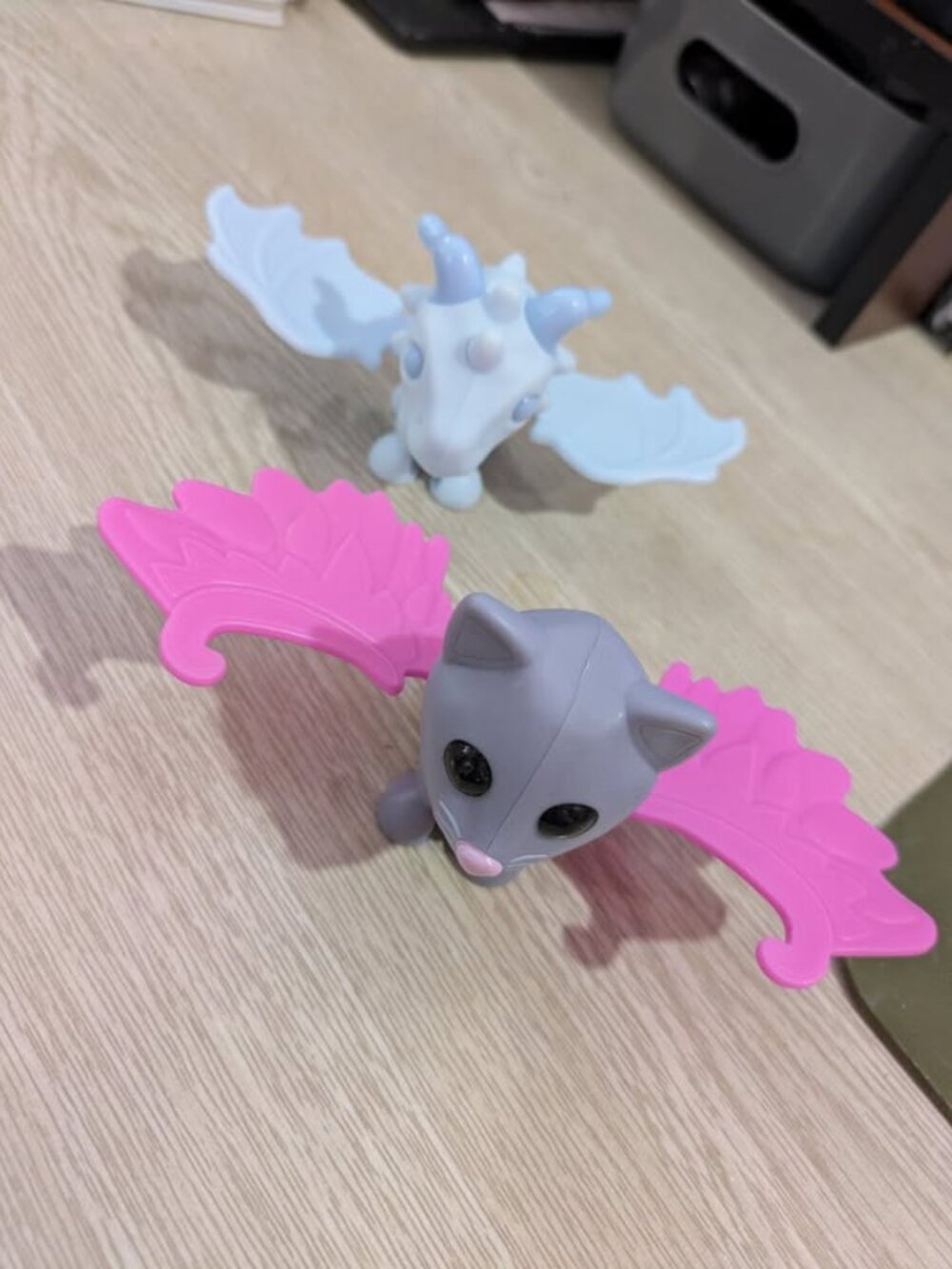 Frost dragon, flying cat - McDonalds happy meals - Roblox Adopt me wings animals